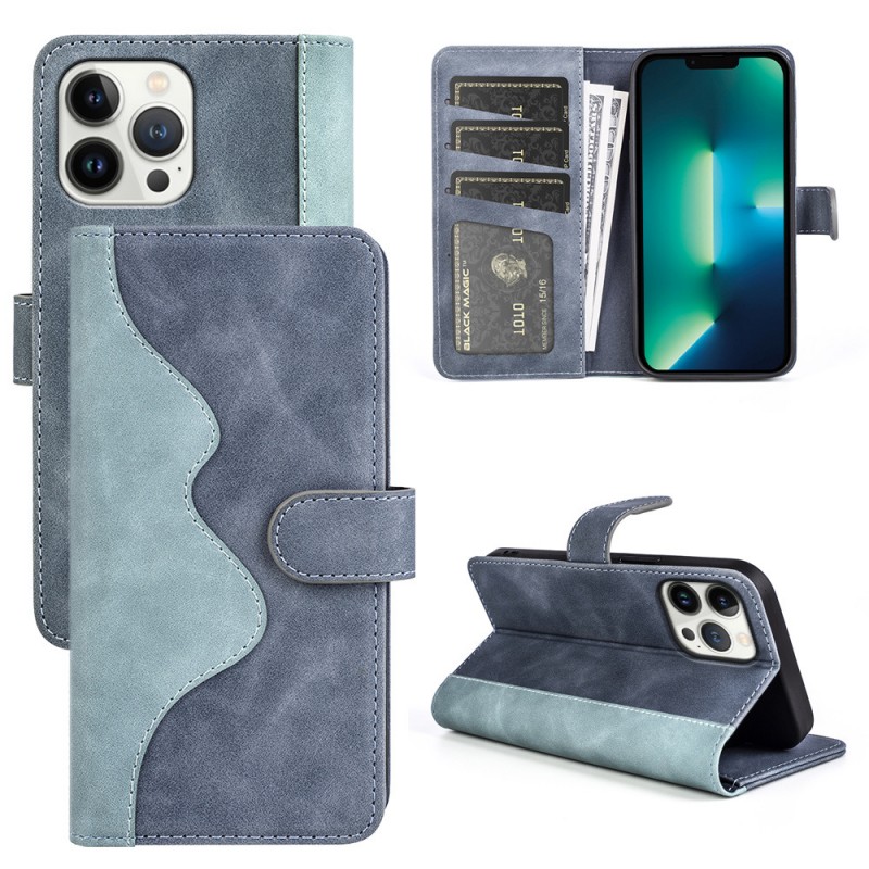 Flip Phone Leather Case with Card Holder and Wallet Stand